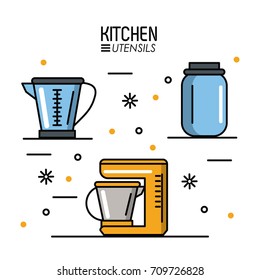 Kitchen utensils infographic