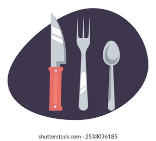 Kitchen utensils isolated concept. Vector flat graphic design illustration