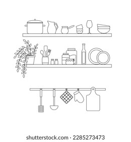 https://image.shutterstock.com/image-vector/kitchen-utensils-on-shelves-bowls-260nw-2285273473.jpg