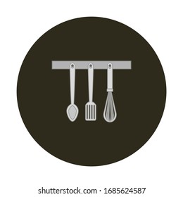 kitchen utensils on white background