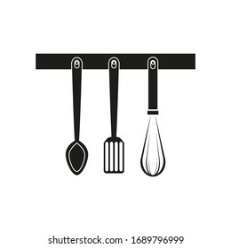 kitchen utensils on white background