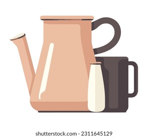 Küchenutensilien-Pitcher und Tasse-Symbol einzeln