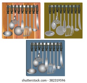 Kitchen utensils rack
