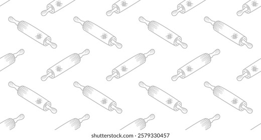 Kitchen utensils seamless pattern background. kitchen set seamless pattern background. hand drawn doodle of kitchen set pattern background. Doodle illustrations of cooking utensils