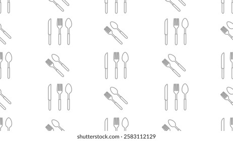 Kitchen utensils seamless pattern background. Kitchen set seamless pattern. Doodle of kitchen set, cooking utensils seamless pattern.  Perfect for fabrics, textiles, wallpaper, decor, print, packaging