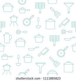 kitchen utensils seamless pattern for wallpaper or wrapping paper