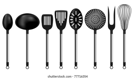 Kitchen utensils set eps8