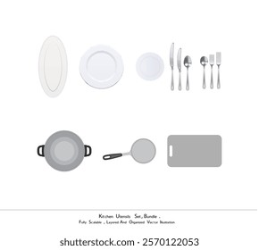 Kitchen Utensils Set - Modern and Versatile Cooking Tools Vector Pack