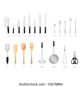 Kitchen Utensils Set Vector