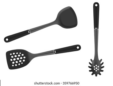 Kitchen utensils set, vector icon.