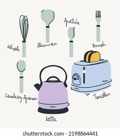 Küchen-Utensils-Sets Illustration-Design