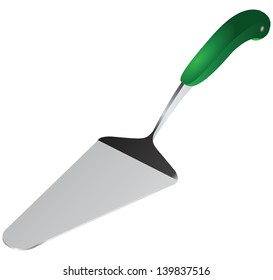 Kitchen utensils. spatula for cakes, knife blade for cake. Vector.