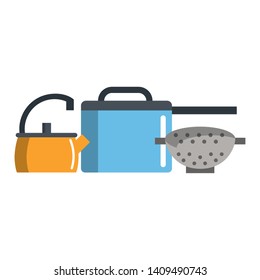Kitchen utensils and supplies cartoons vector illustration graphic design