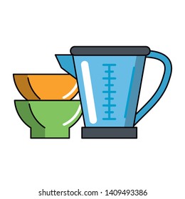 Kitchen utensils and supplies cartoons vector illustration graphic design