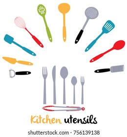 Kitchen utensils, tools set 