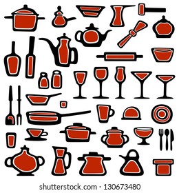 kitchen utensils vector