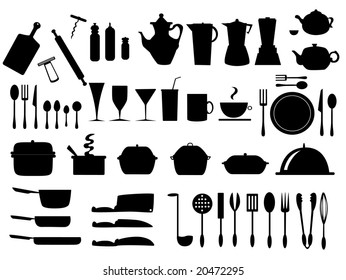 kitchen utensils vector