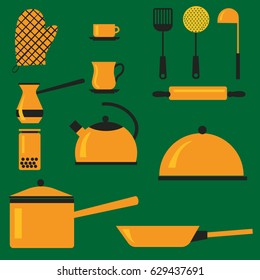 Kitchen utensils. vector objects