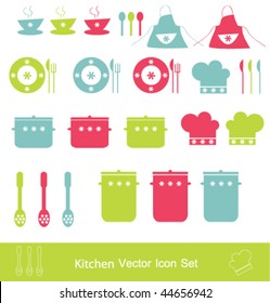 Kitchen vector icon set