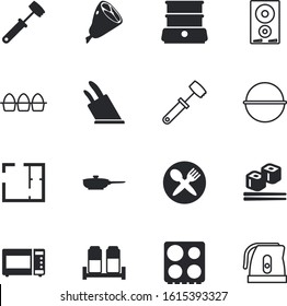 kitchen vector icon set such as: powder, grilled, setting, plan, sharp, bottle, spice, roll, cut, vintage, chef, steaming, control, cutting, buffet, beef, cooktop, furniture, cutlery, duck, sushi