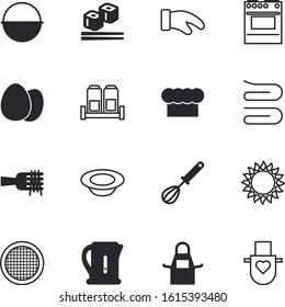 kitchen vector icon set such as: clean, laundry, device, folded, macaroni, potholder, colander, graphic, concept, cream, seaweed, culture, red, beach, mixing, yellow, fluffy, bottle, dining, mitt