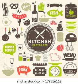 Kitchen vector icons