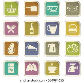 kitchen vector icons for user interface design