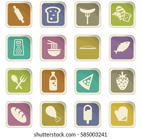 kitchen vector icons for user interface design