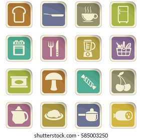 kitchen vector icons for user interface design