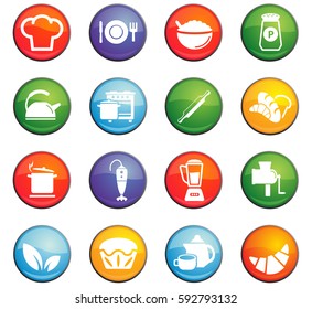 kitchen vector icons for user interface design