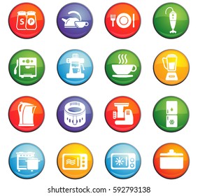 kitchen vector icons for user interface design