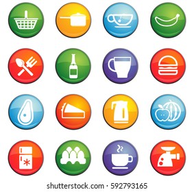 kitchen vector icons for user interface design