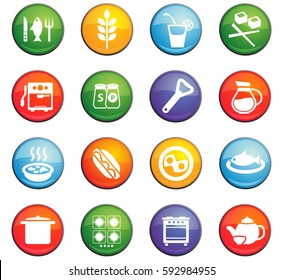 kitchen vector icons for user interface design