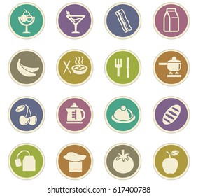 kitchen vector icons for user interface design