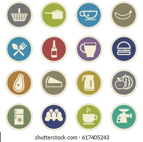 kitchen vector icons for user interface design