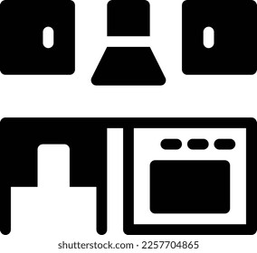 kitchen Vector illustration on a transparent background. Premium quality symmbols. Glyphs vector icons for concept and graphic design.