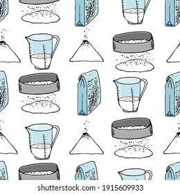 Kitchen .Vector illustration for printing, wrappers, textures or backgrounds. Seamless pattern.