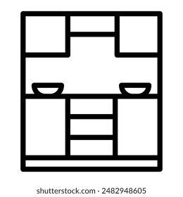 Kitchen Vector Line Icon Design