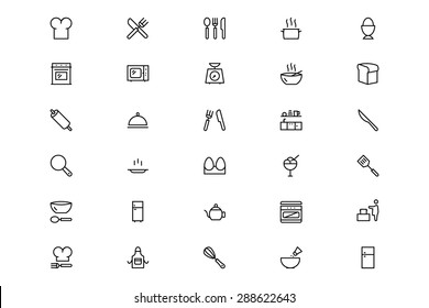 Kitchen Vector Line Icons 1