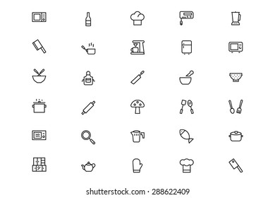 Kitchen Vector Line Icons 2