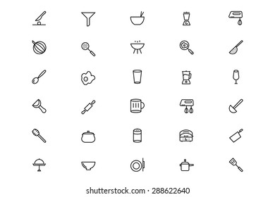 Kitchen Vector Line Icons 3