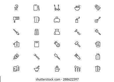 Kitchen Vector Line Icons 4