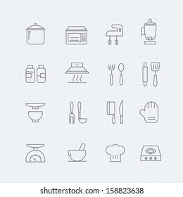 kitchen vector thin line symbol icon 