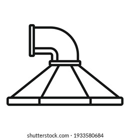 Kitchen ventilation icon. Outline Kitchen ventilation vector icon for web design isolated on white background