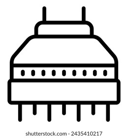 Kitchen ventilation icon outline vector. Sit cleaning system. Home fanning assembly