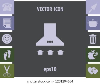 Kitchen ventilation, vector icon