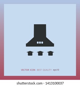 Kitchen ventilation, vector icon, web design element