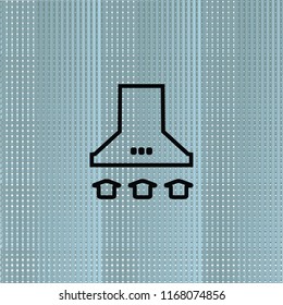 Kitchen ventilation, vector outline icon