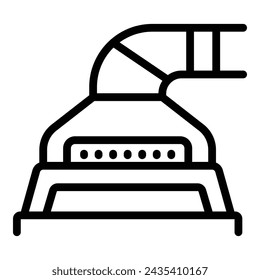 Kitchen venting chimney icon outline vector. Cookery range fan appliance. Oven air hood household equipment