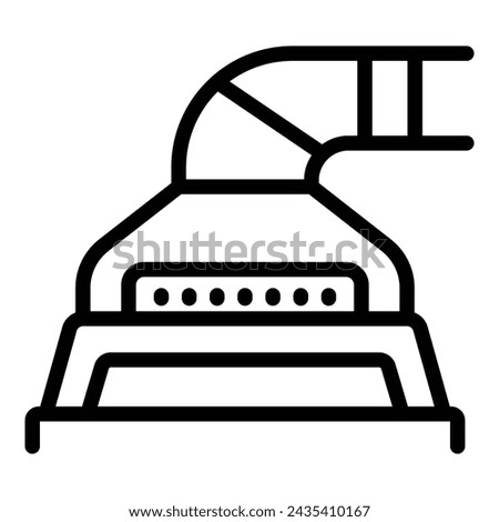 Kitchen venting chimney icon outline vector. Cookery range fan appliance. Oven air hood household equipment